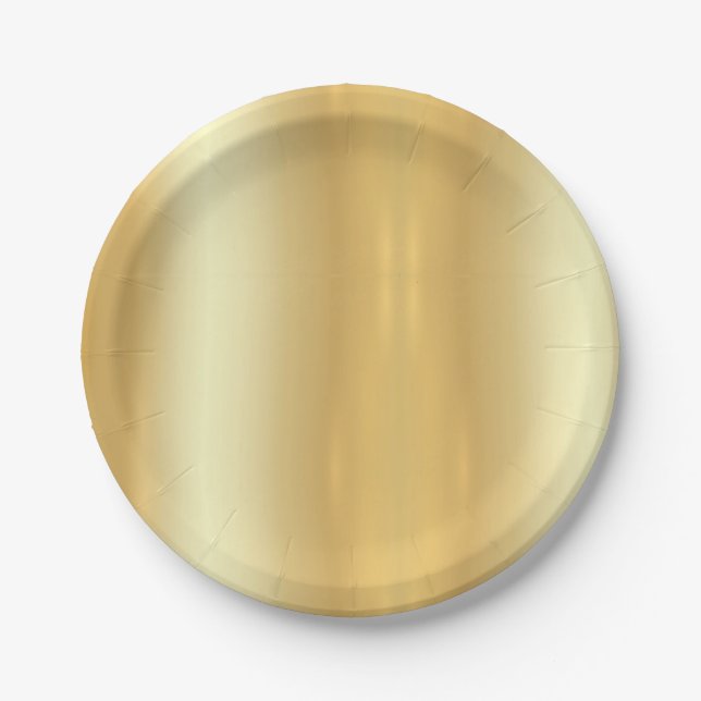 Assiettes En Carton Gold Look tendance Elegant Simple Design Modèle (Devant)