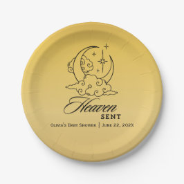 Assiettes En Carton Gold Moon Stars Heaven envoyé Baby shower