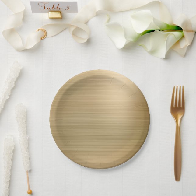 Assiettes En Carton Gold Party (Mariage)