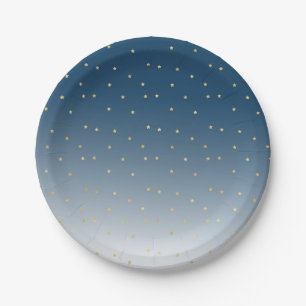 Assiettes En Carton Gold Stars Sky Shine Bright Ombre