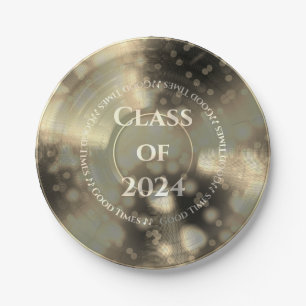 Assiettes En Carton Gold Vinyl Record Classe