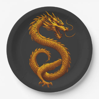 Assiettes En Carton Golden Dragon