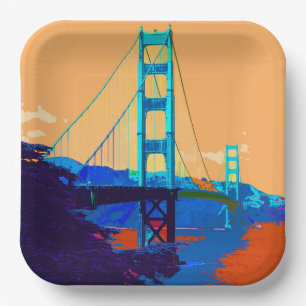 Assiettes En Carton Golden Gate Bridge 002