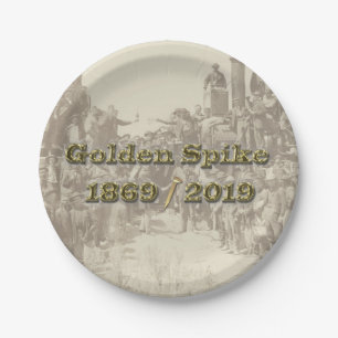 Assiettes En Carton Golden Spike Transcontinental Railroad Sesquincent