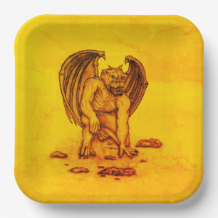 Assiettes En Carton Golem Gargoyle