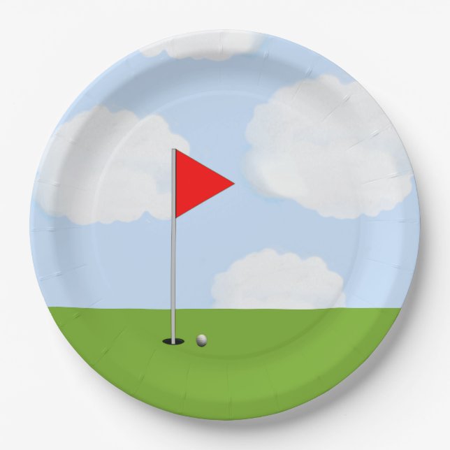 Assiettes En Carton Golf (Devant)