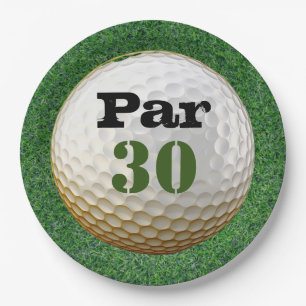 Assiettes En Carton Golf 30e anniversaire Par tee trente