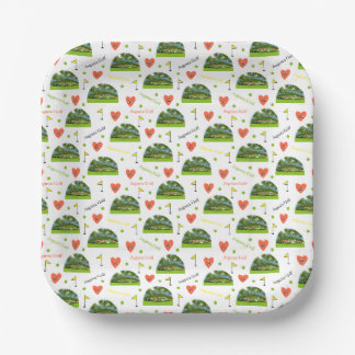 Assiettes En Carton Golf d'Augusta 12ème trou