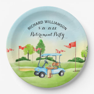 Assiettes En Carton Golf de la partie de retraite