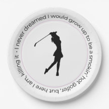 Golf woman Plate