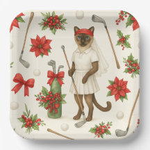 Golfer Cat Femme thème de Noël pour amoureux des a