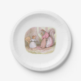 Assiettes En Carton Goody et Mme Hackee (écureuils) (Beatrix Potter)