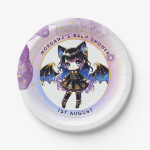 Assiettes En Carton Goth Baby Girl Douche Bat Vampire Merci