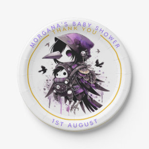 Assiettes En Carton Goth Baby Girl Douche Bat Vampire Merci