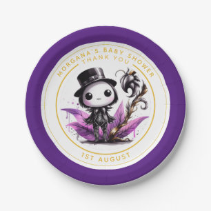Assiettes En Carton Goth bébé garçon ou fille douche Merci