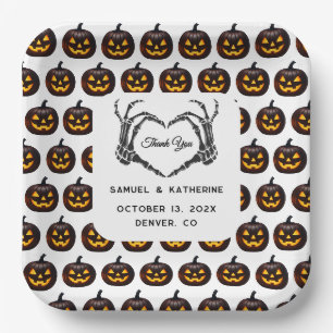 Assiettes En Carton Gothique Romantique Squelette main Halloween Maria