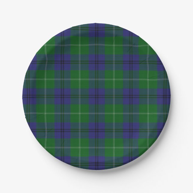 Assiettes En Carton Goût écossais Clan Oliphant Tartan Plaid (Devant)
