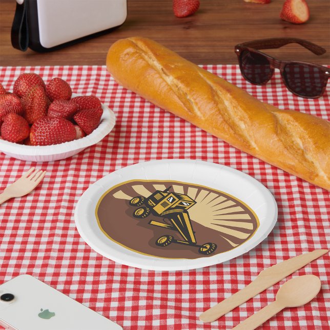 Assiettes En Carton Grader rétro (Créateur téléchargé)