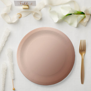 Assiettes En Carton Gradient de perfusion de cuivre Brown, Plaques Mar