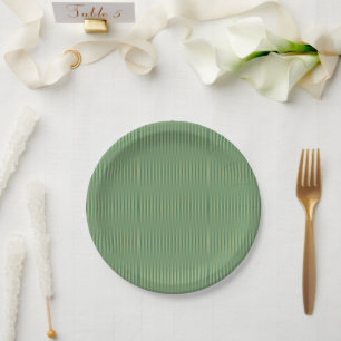 Assiettes En Carton Gradient vert Vintage simple en osage