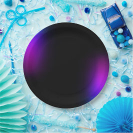 Assiettes En Carton Gradient violet noir