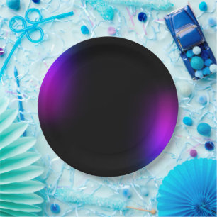 Assiettes En Carton Gradient violet noir