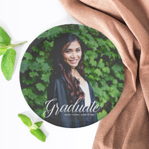 Assiettes En Carton Graduate Photo Elegant 2025 Graduation Party