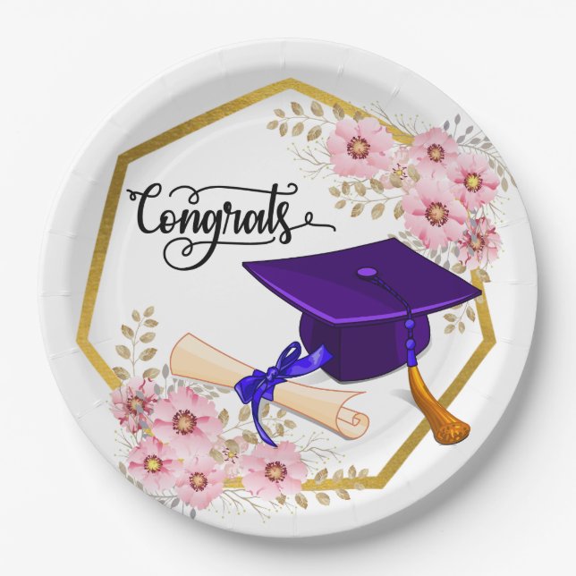 Assiettes En Carton Graduating Class (Devant)