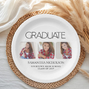 Assiettes En Carton Graduation 3-Photo Moderne
