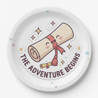 Assiettes En Carton Graduation Design - "The Adventure Begins" 