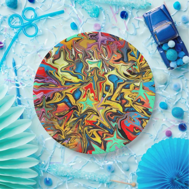 Assiettes En Carton Graffiti (Fête)