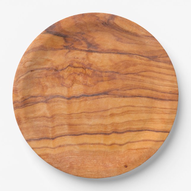 Assiettes En Carton Grain en bois (Devant)