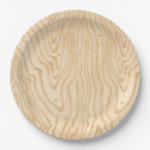 Assiettes En Carton Grain en bois