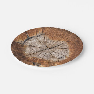 Assiettes En Carton Grain en bois