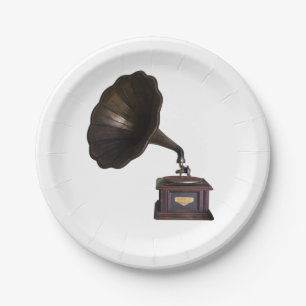 Assiettes En Carton Gramophone
