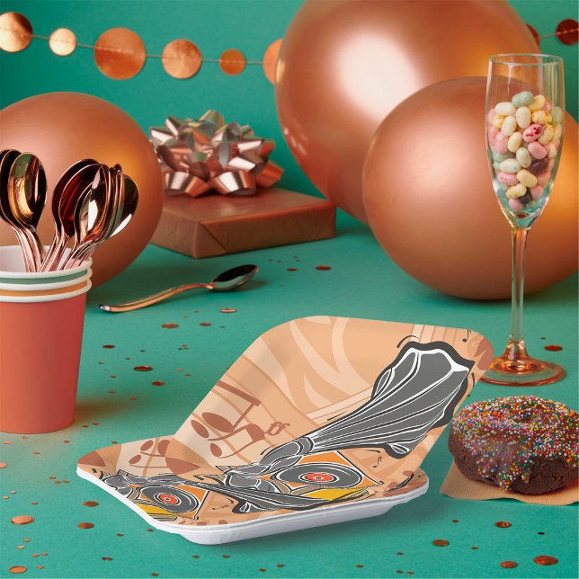 Assiettes En Carton Gramophone (Créateur téléchargé)