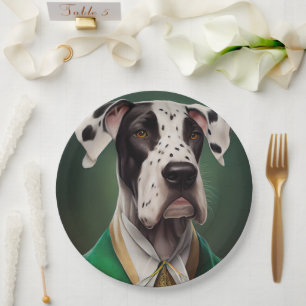 Assiettes En Carton Grand chien Danse en tenue de la Saint Patrick