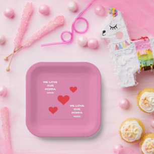 Assiettes En Carton Grand-mère Italienne NONNA Nous VOUS AIMONS mignon