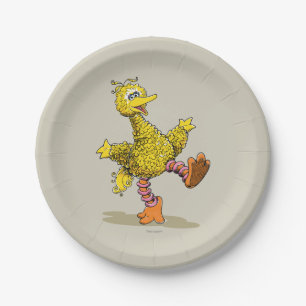 Assiettes En Carton Grand oiseau rétro Art 2