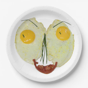 ASSIETTES EN CARTON GRAND VISAGE D'ŒUF