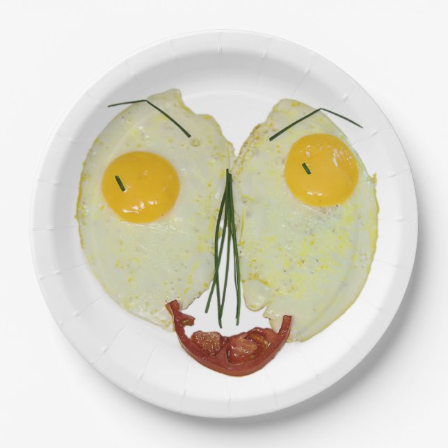 ASSIETTES EN CARTON GRAND VISAGE D'ŒUF (Devant)