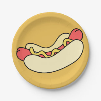 Assiettes En Carton Grandes plaques de papier de chien chaud