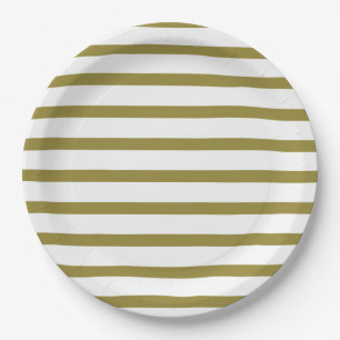 Assiettes En Carton Grandes vertes et blanches