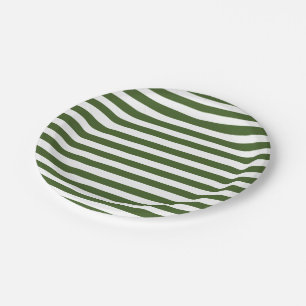 Assiettes En Carton Grandes vertes et blanches