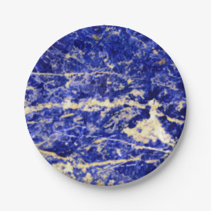Assiettes En Carton Granit bleu, marbre bleu, pierre bleue