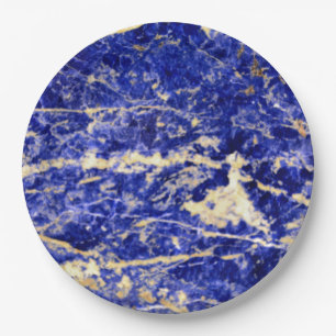 Assiettes En Carton Granite bleu, marbre bleu, pierre bleue