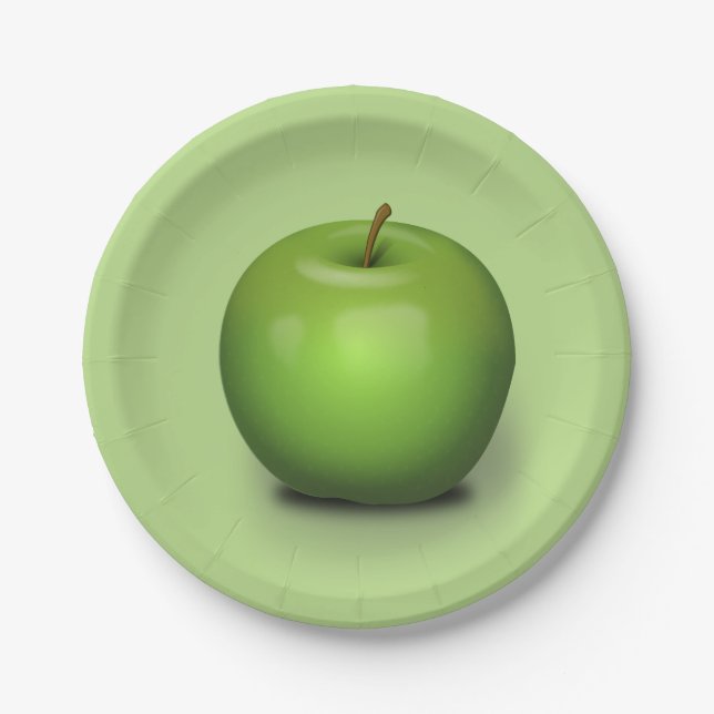 Assiettes En Carton Granny Smith (Devant)
