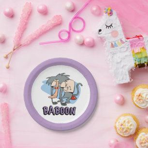 Assiettes En Carton Graphique de caractères I.R. Baboon