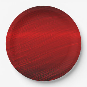 Assiettes En Carton Graphique métallisé rouge cramoisi
