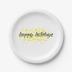 Assiettes En Carton Graphique moderne, gai, amusant "Joyeuses vacances